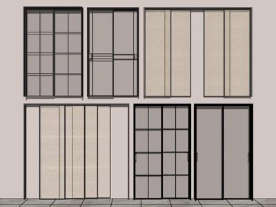 现代简约玻璃门推拉门厨房阳台门