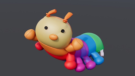 布艺彩色毛毛虫玩具