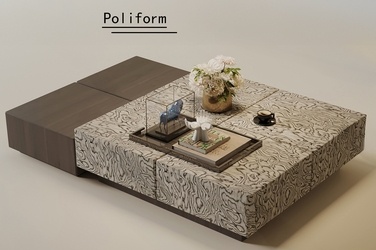 现代意式茶几 SU模型