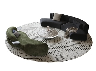 现代沙发组合SU模型