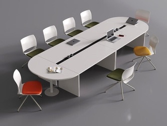 现代会议桌椅SU模型下