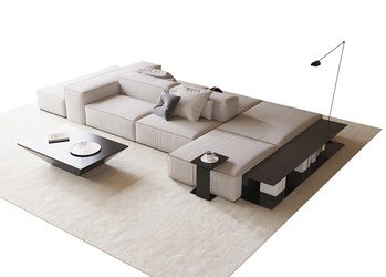 现代沙发组合 SU模型