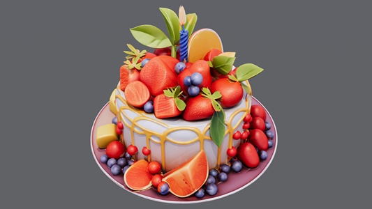 一岁水果生日蛋糕