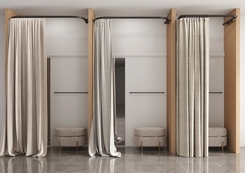 现代服装店 试衣间_SU模型