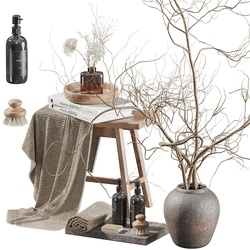  侘寂风卫浴摆件SU模型