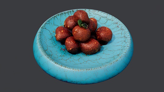 一盘牛肉丸子 su草图模型