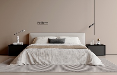 现代双人床SU模型