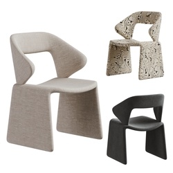 现代布艺餐椅组合SU模型