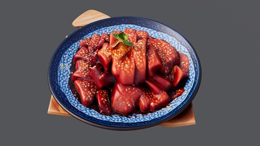 一盘把子肉 su草图模型