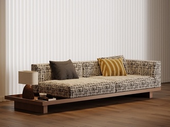 现代中古风贵妃椅_沙发椅SU模型