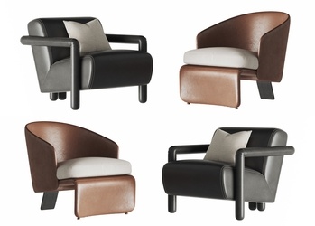 现代休闲椅单人沙发SU模型