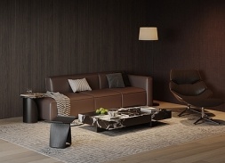 现代沙发茶几组合SU模型