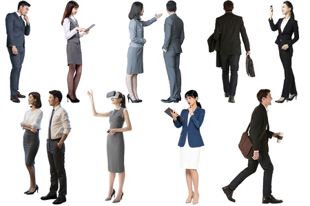 免抠免抠商务美女人物贴图psd素材