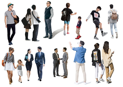 现代其它_免抠psd商务休闲人物_亲子贴图背影人物