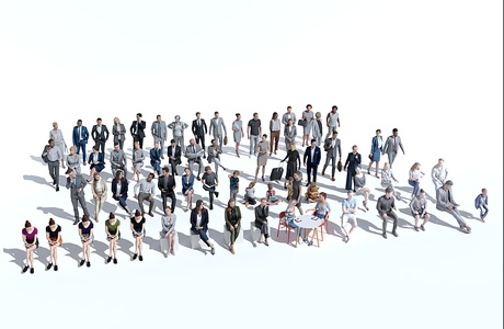 现代人物儿童小孩办公人物3D模型