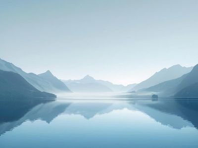 现代山脉广告灯箱屏幕海报 (18)