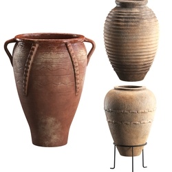 侘寂禅意花瓶_陶瓷花瓶_陶罐_花瓶SU模型