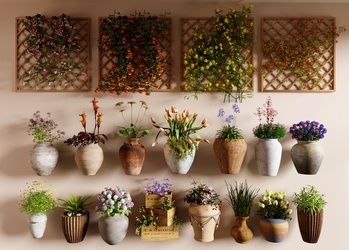 现代罐子 陶罐花盆_SU模型