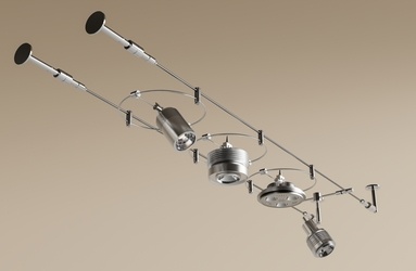 现代筒灯射灯 轨道式筒灯射灯 明装筒灯SU模型