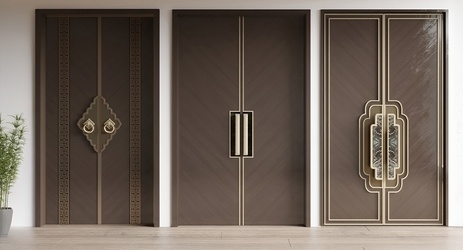 新中式双开门 SU模型