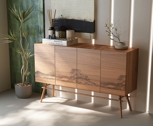 现代中古玄关柜SU模型