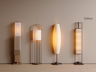 新中式中式落地灯 宋式风落地灯 落地灯组合SU模型