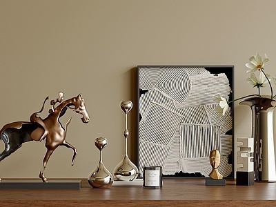 现代意式摆件组合SU模型