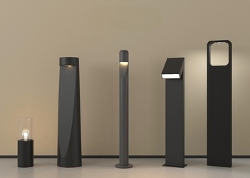 现代景观灯_户外灯_庭院灯_路灯SU模型