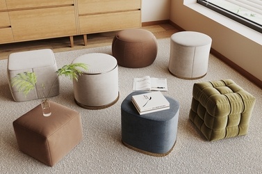 现代其他凳子 凳子 布艺凳子SU模型