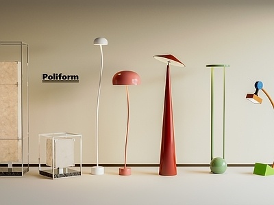 现代简约落地灯_SU模型