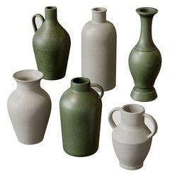 侘寂 陶罐器皿 罐子SU模型