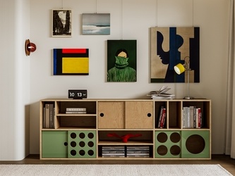 中古现代玄关柜_包豪斯边柜SU模型