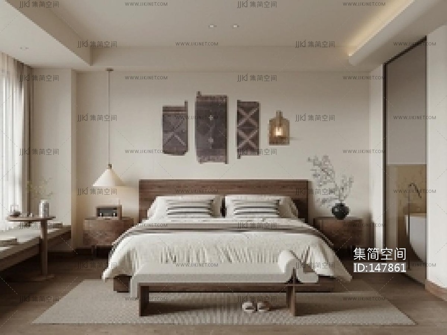 侘寂民宿卧室SU模型