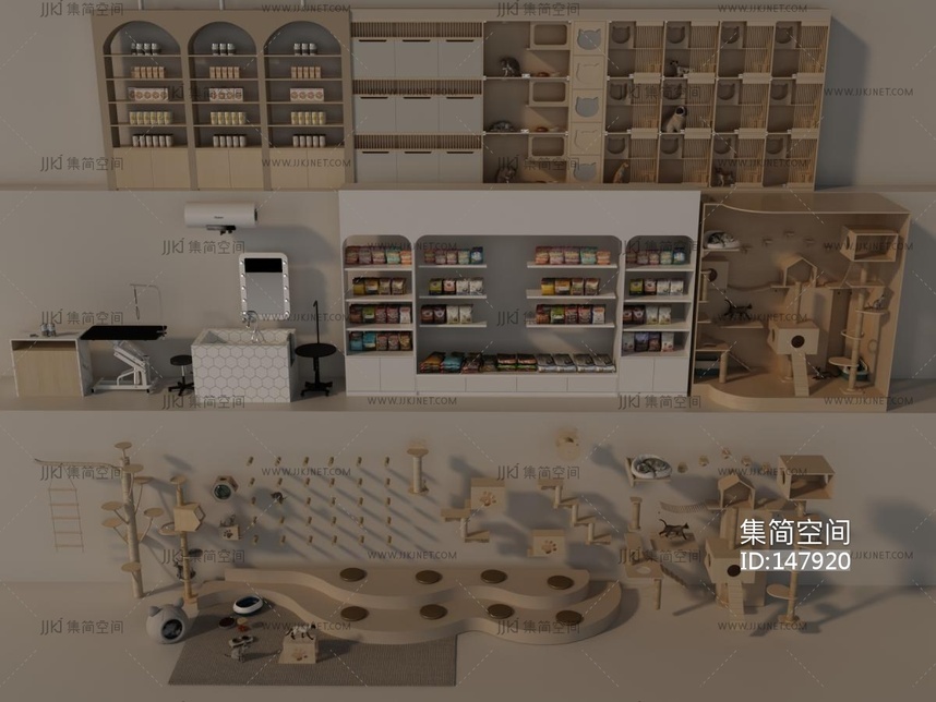 猫咖 猫粮 柜子 玩具