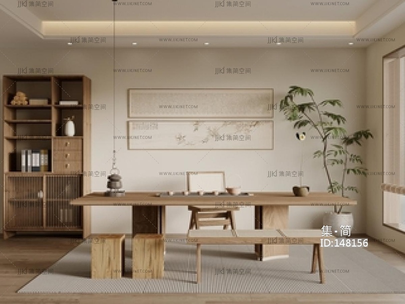 新中式茶室SU模型