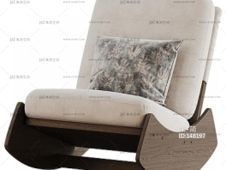 现代摇椅SU模型