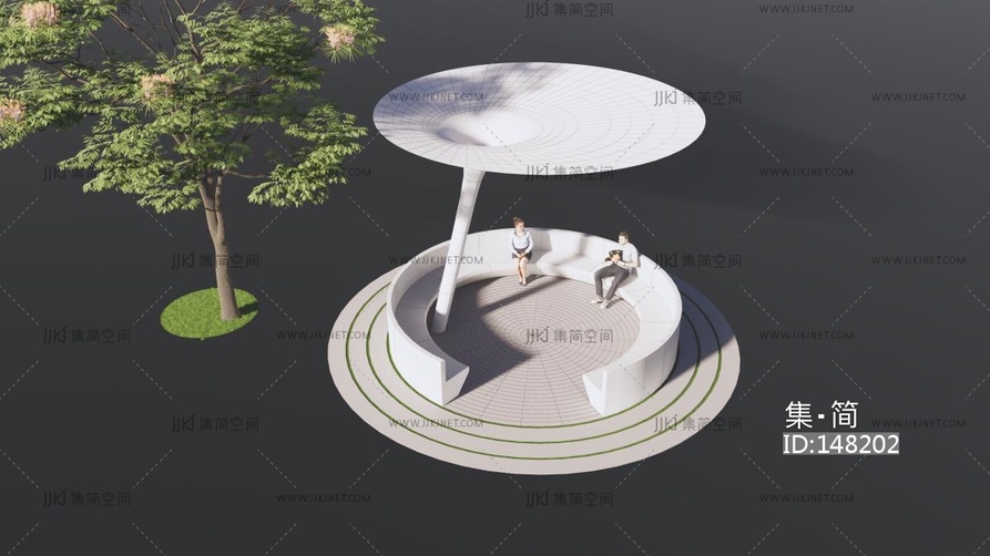 现代坐凳 SU模型