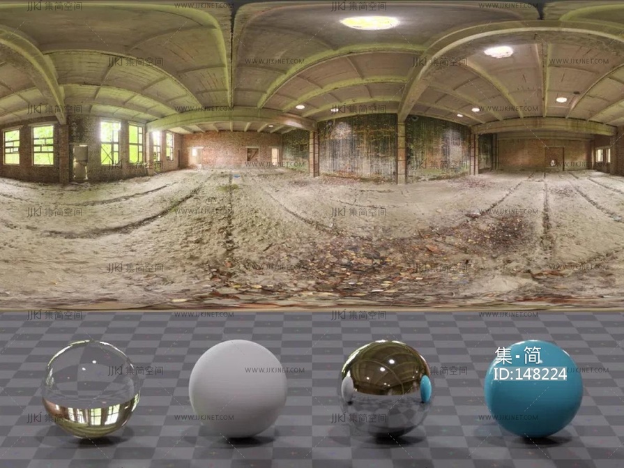  破旧厂房8k-16k高清hdr贴图 