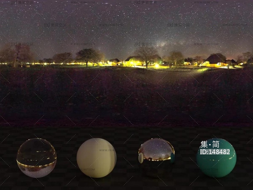 室外户外夜晚繁星hdr贴图8k-16k高清贴图