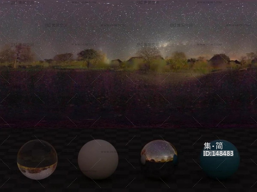 夜晚繁星户外hdr贴图8k-16k高清贴图