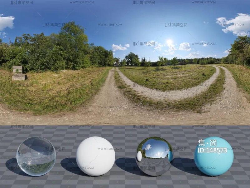 室外晴天乡村田野hdr贴图8k-16k高清贴图