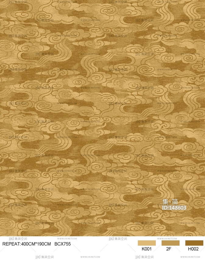 新中式云纹祥云地毯 (4)