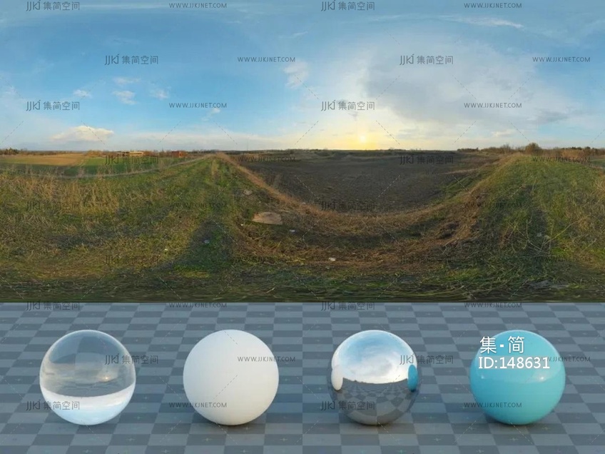 黄昏午后室外田地hdr贴图8k-16k高清贴图