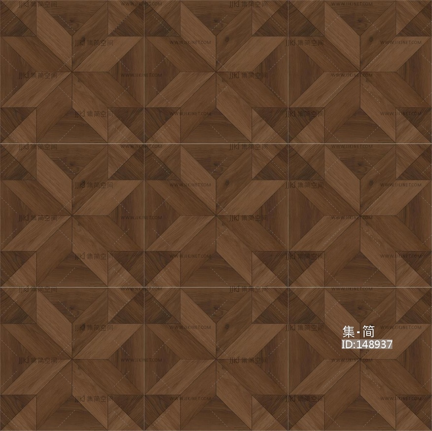 原木风方格拼花木地板橡木纹砖贴图 (2)