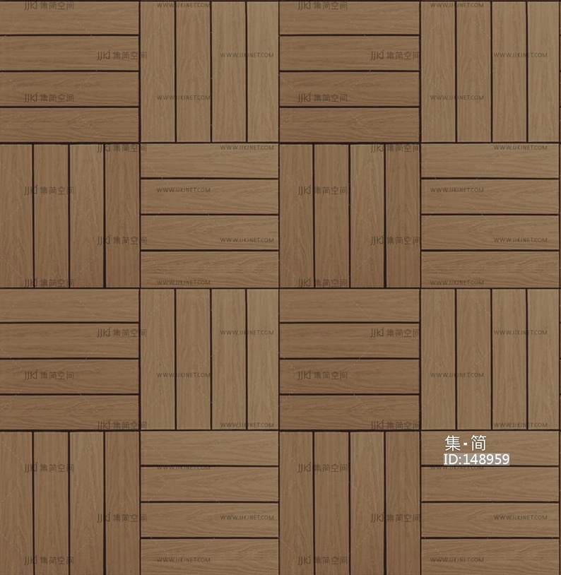 无缝阳台拼接防腐木塑木贴图 (1)