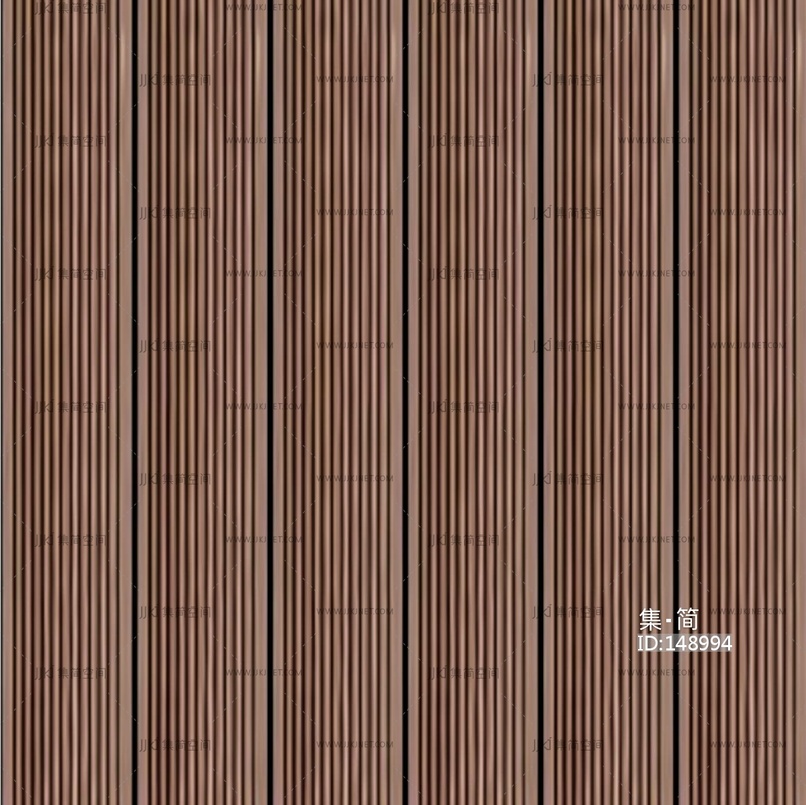 塑木咖啡色细拉槽贴图