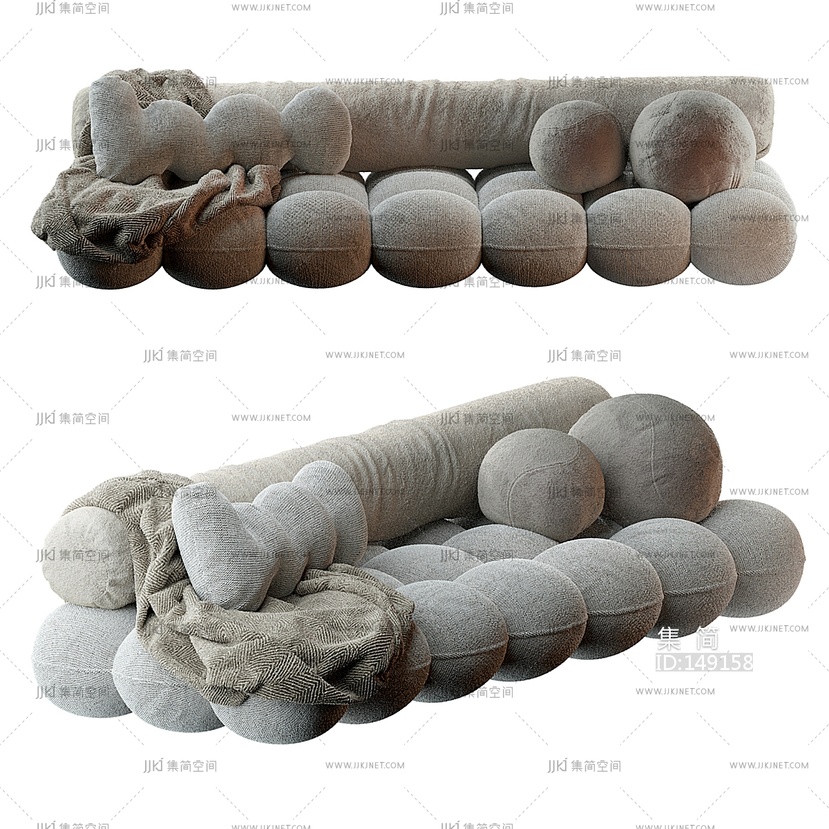 现代极简双人沙发_