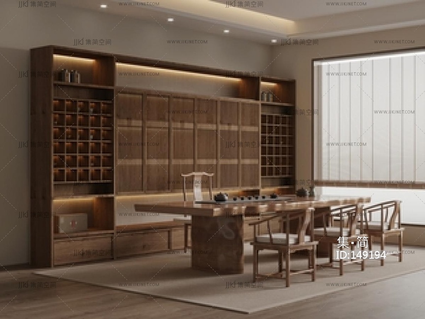 新中式茶室SU模型