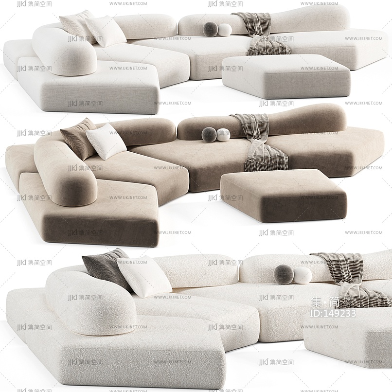  现代轻奢多人沙发_ 