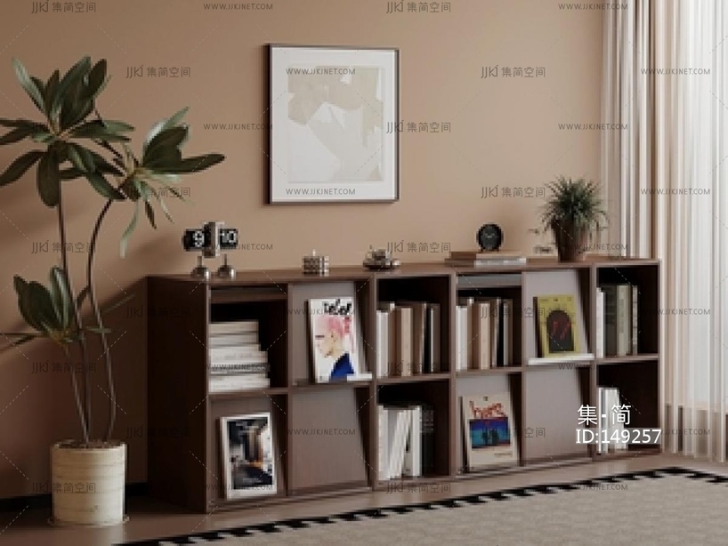 中古书柜SU模型